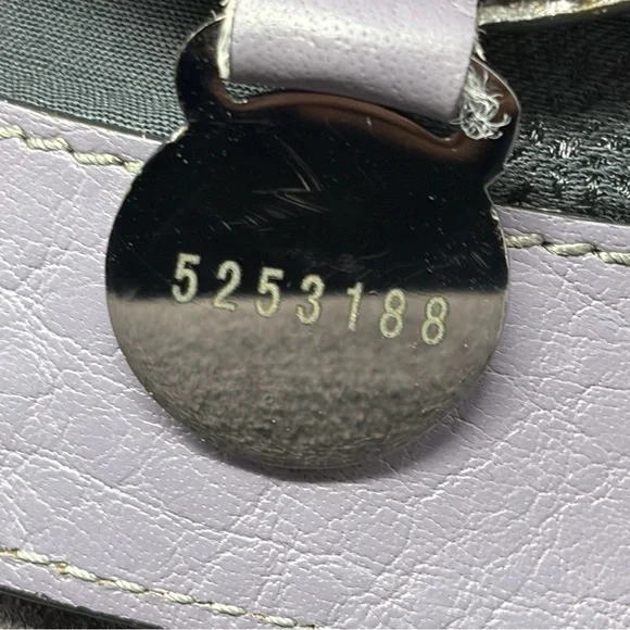 Mulberry Alexa Regular Slate Gray Lilac Leather Gunmetal Authenticated COA - Picture 4 of 16